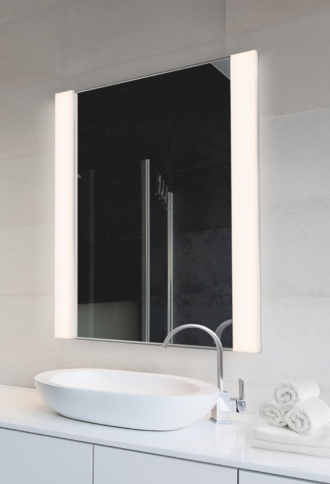 Vanity LED Wide Vertical Mirror Kit Bathroom New York by SONNEMAN