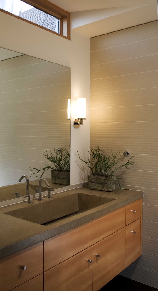 Vanity Contemporary Bathroom San Francisco by McCoppin Studios