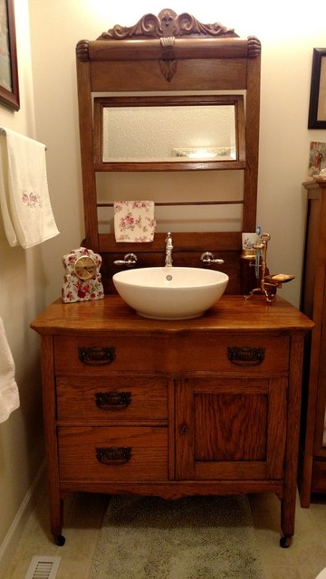 30 Furniture To Vanity Conversions You, Bathroom Vanities Made From Old Dressers