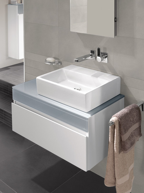 Vanity Wash Basin And Furniture From Memento Collection Contemporary Bathroom London By Villeroy Boch Uk Bathroom Wellness Kitchen