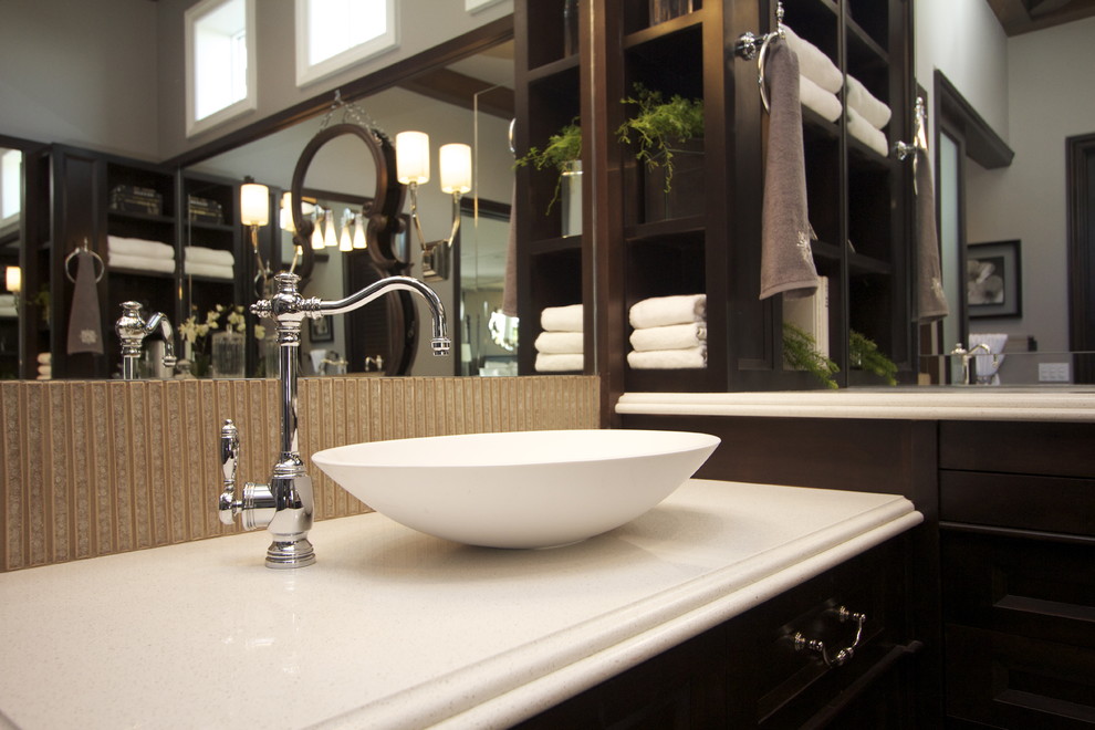 Vessel sink Traditional Bathroom San Diego by Robeson Design