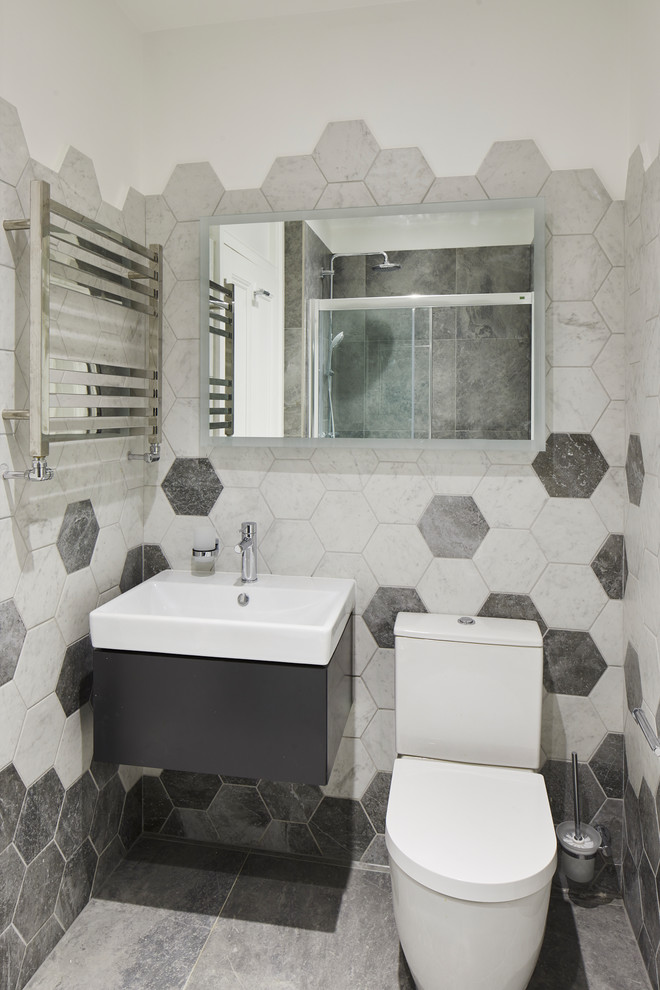 Design ideas for a bohemian bathroom in London.