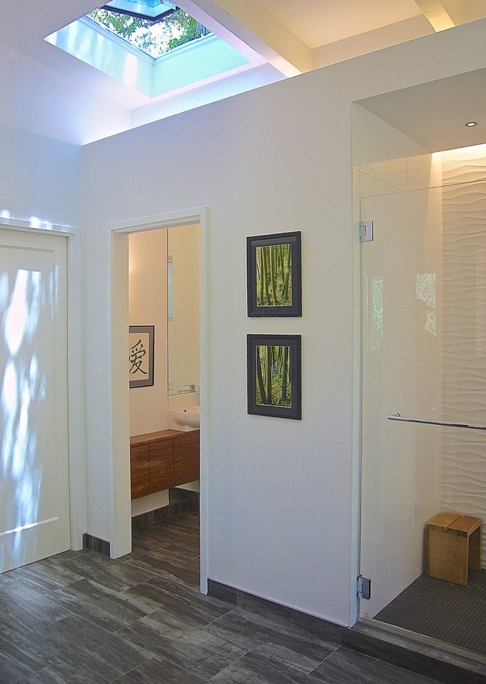 View to Private Toilet Room Contemporary Bathroom San Francisco by InterDesign Studio