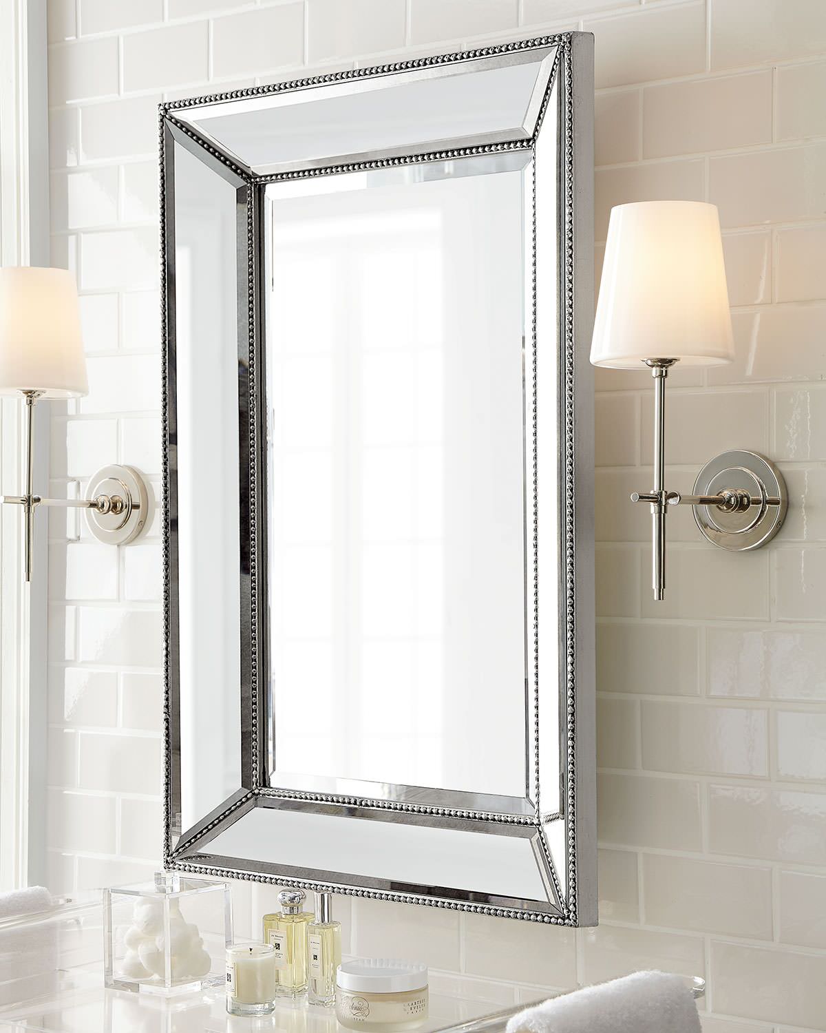 Visual Comfort Bryant Sconce with Polished-Nickel Finish - Bathroom -  Dallas - by Horchow | Houzz