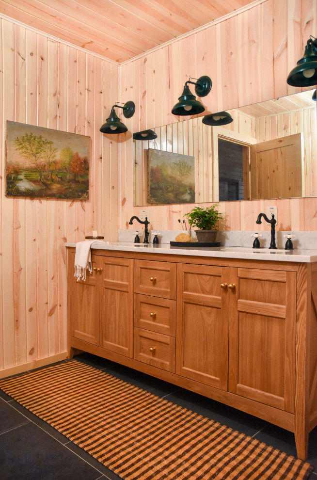 This is an example of a rustic bathroom in Philadelphia.