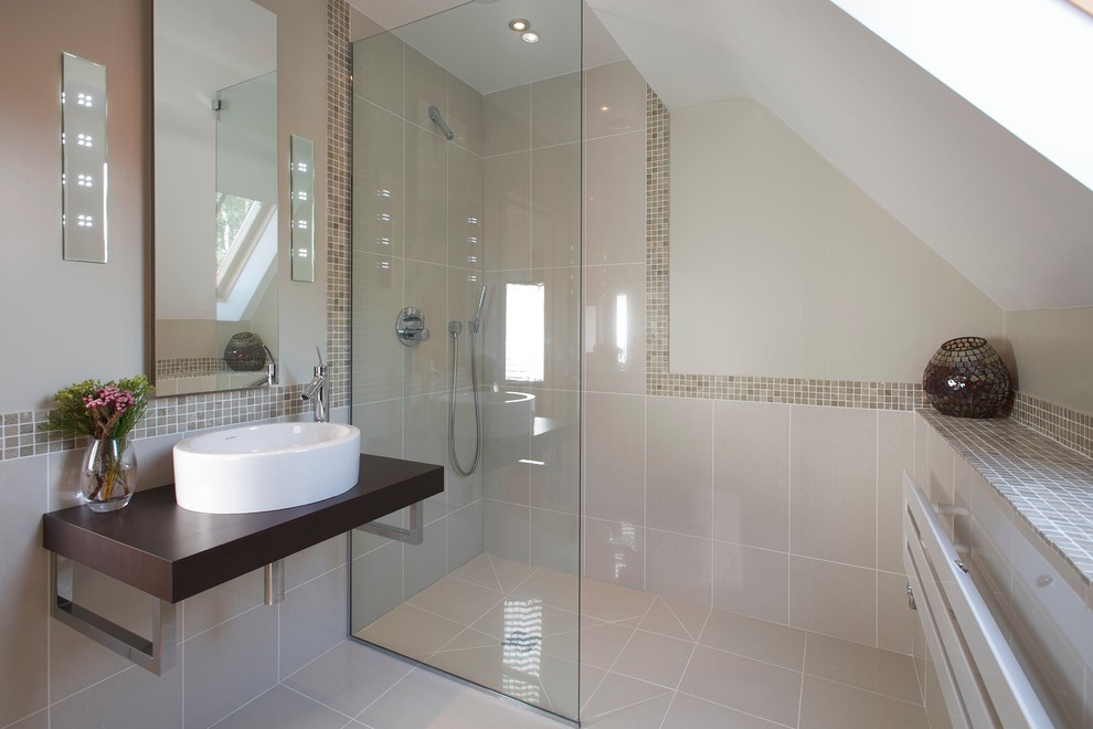 Contemporary bathroom in Wiltshire.