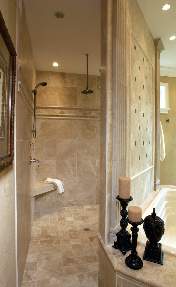 Bathroom - traditional bathroom idea in Other with an undermount sink and a two-piece toilet