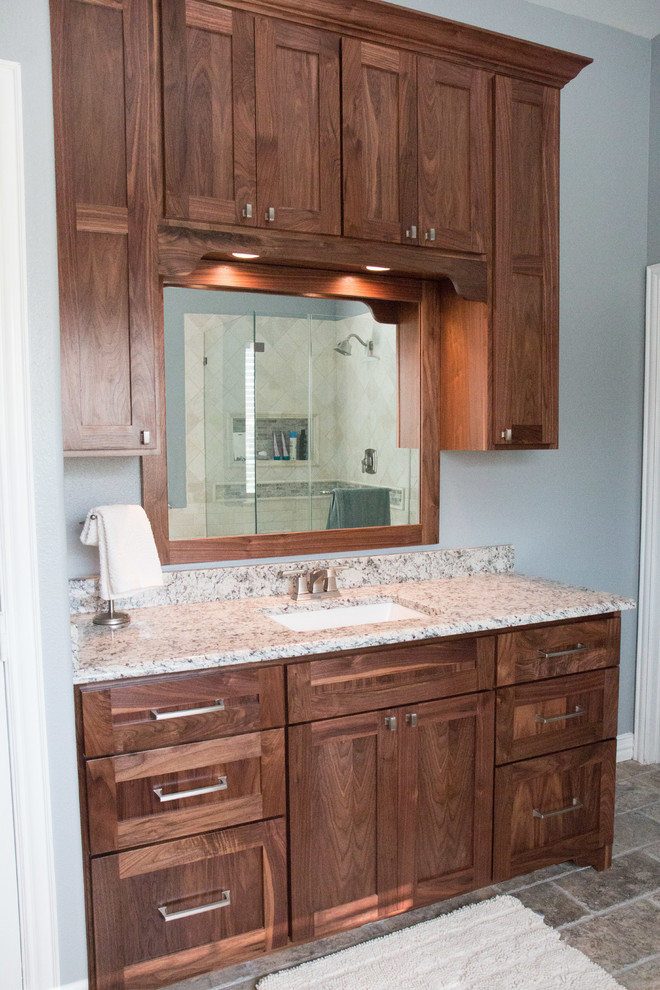 Walnut Master Bath Transitional Bathroom Dallas by Express Wood