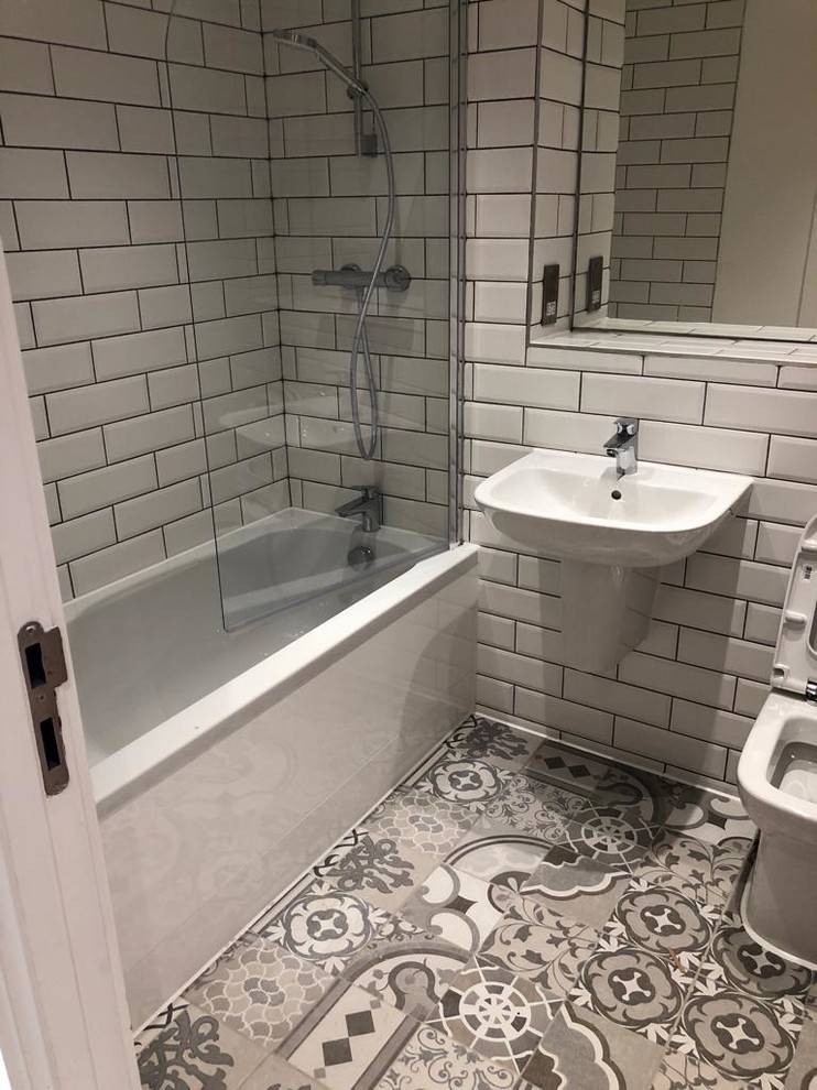 Contemporary bathroom in Manchester.