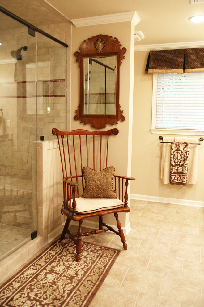 Warm master bathroom remodel - Traditional - Bathroom ...