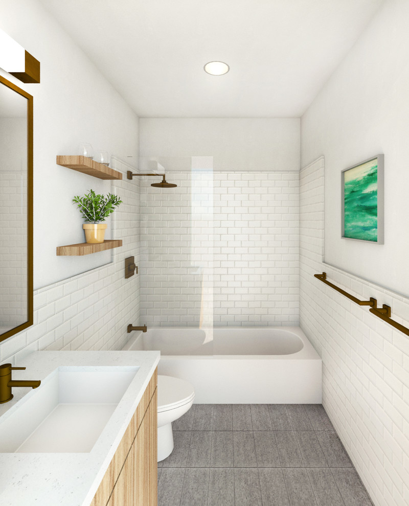 Warm Modern Home Modern Bathroom New York By Anda Design Build Group Houzz