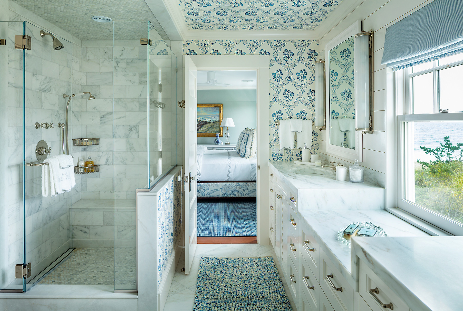 75 Wallpaper Ceiling Bathroom Ideas You'll Love - March, 2023 | Houzz