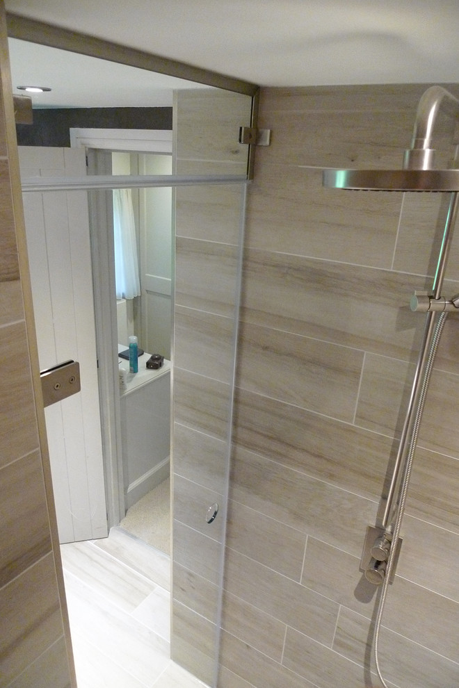 This is an example of a modern bathroom in Dorset.