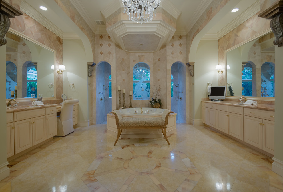 Waterfornt Home in Jupiter Traditional Bathroom Miami by Michael Laurenzano Photography