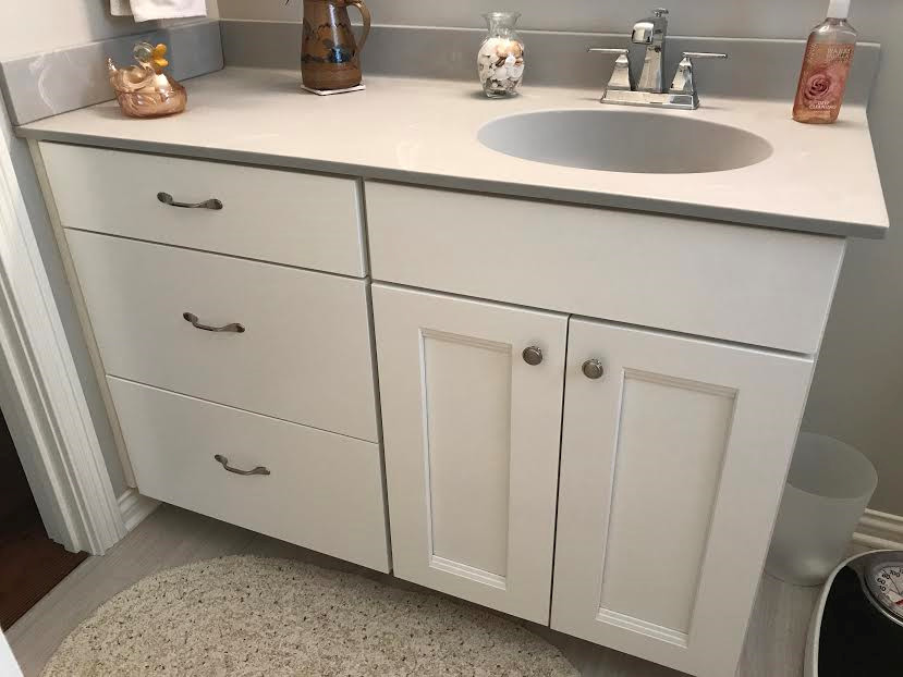 Waypoint and Custom Amish Cabinetry- Painted Vanilla - Bathroom ...