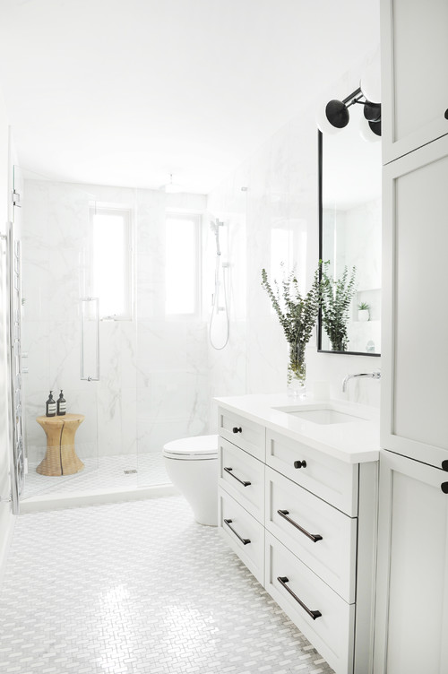 cool white small bathroom renovations