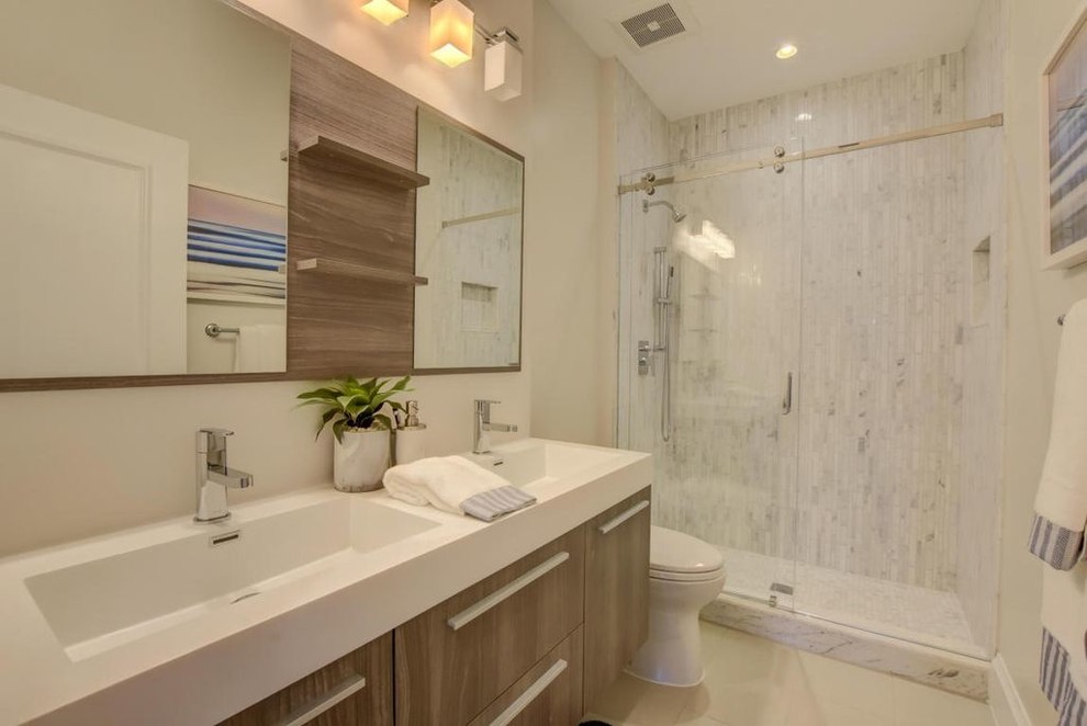 West Delray Beach Residence - Guest Bathroom 1 - Contemporary ...