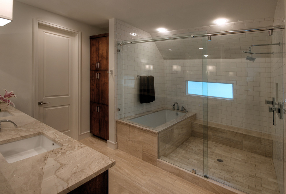 Bathroom - modern bathroom idea in Austin