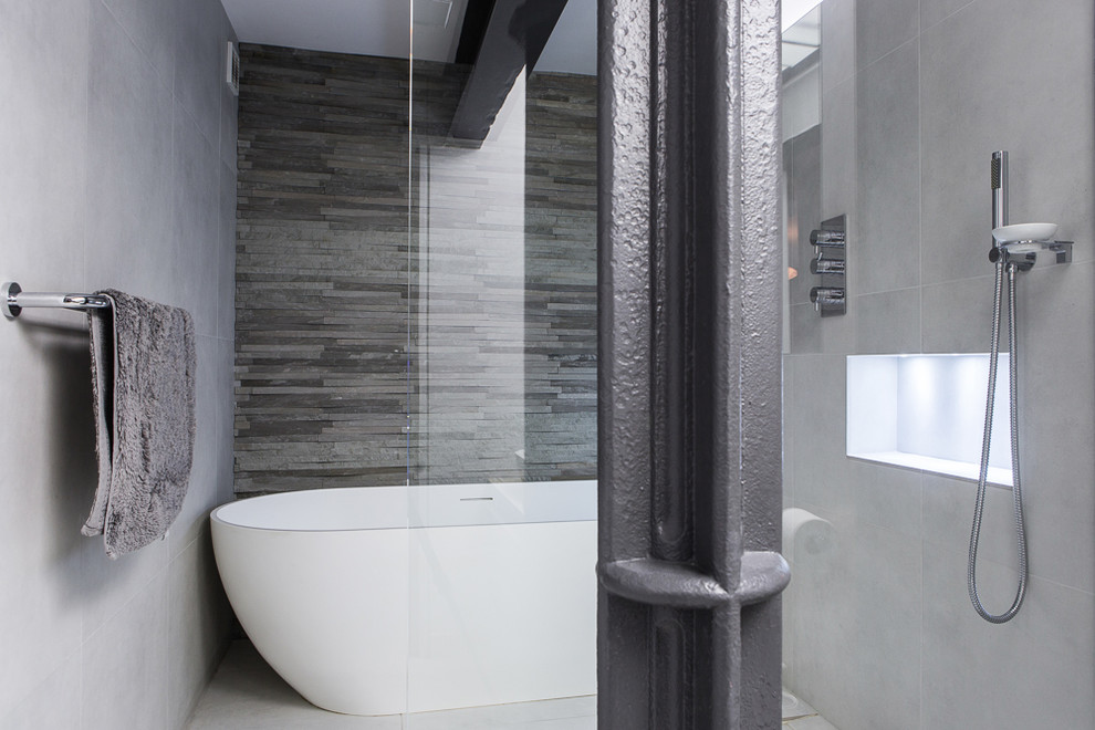 Design ideas for an industrial bathroom in London.
