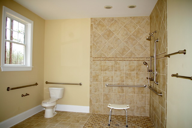 Wheelchair Accessible Shower American Traditional Bathroom Raleigh By Stanton Homes Houzz