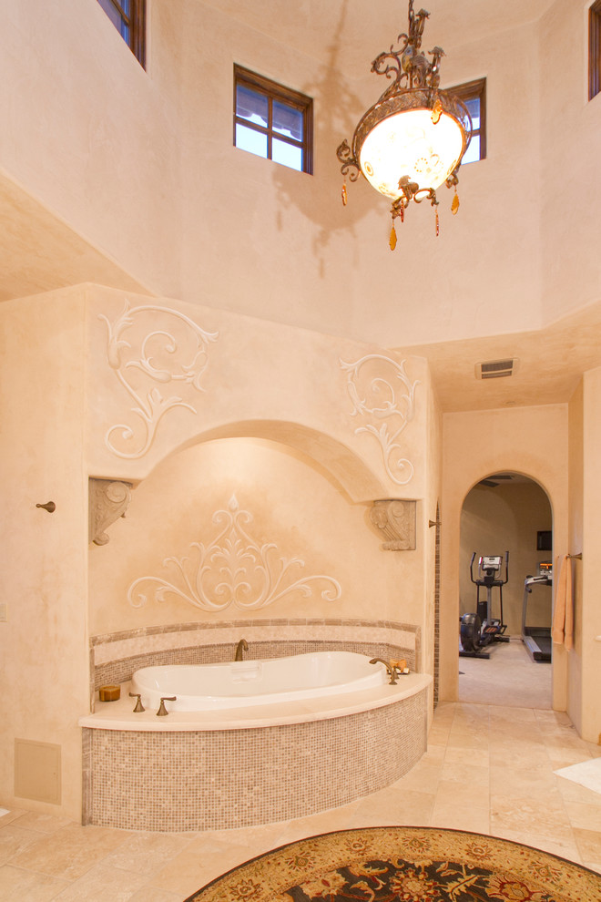 Design ideas for a mediterranean bathroom in Phoenix.