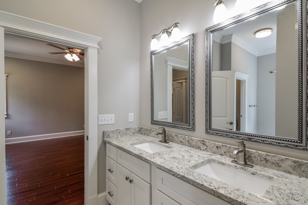 White Cross Farmhouse Update Traditional Bathroom Raleigh by
