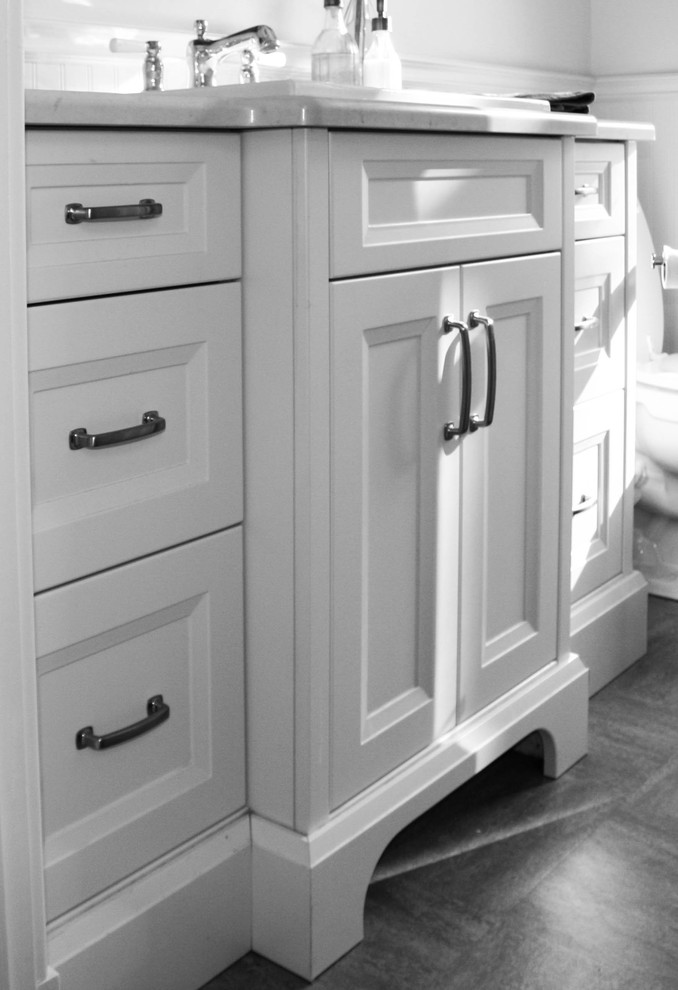 White Painted Bathroom Transitional Bathroom Toronto by