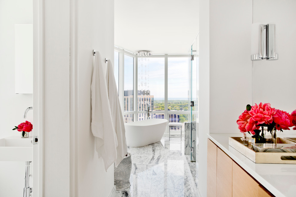 White Plains Penthouse Master Bathroom - Contemporary - Bathroom - New ...