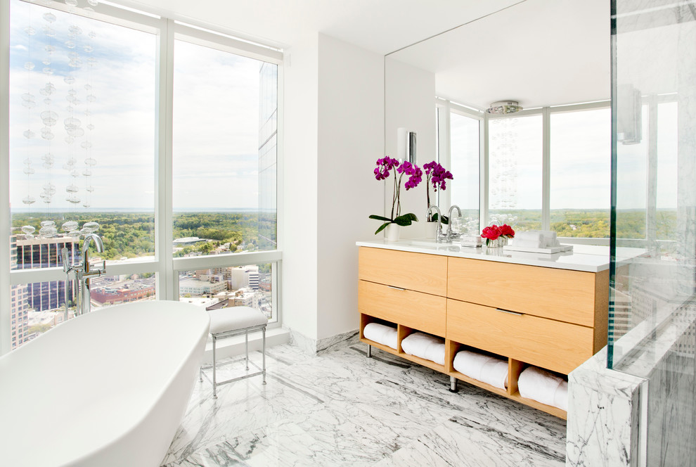 White Plains Penthouse Master Bathroom - Contemporary - Bathroom - New ...