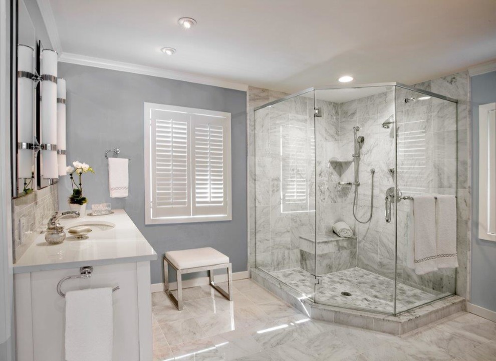 White Spa Master Bathroom Modern Bathroom Philadelphia By J R Design Coordinates Llc Houzz