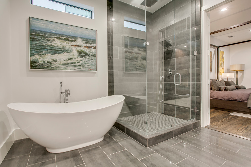 White Zen Quartz Bathroom Countertops Modern Bathroom Dallas by