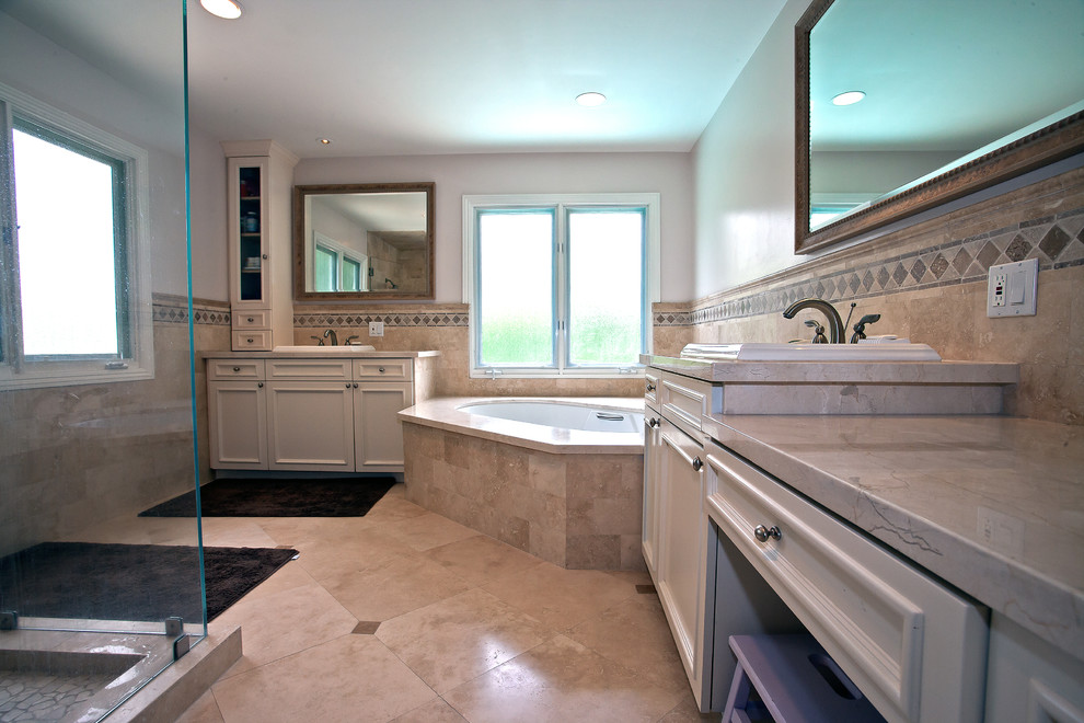 Whole house remodel and second floor addition in Encino Mediterranean Bathroom Los Angeles
