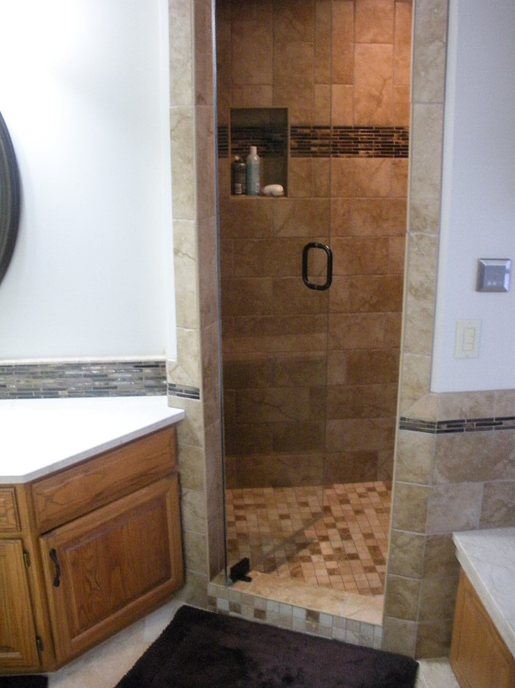Inspiration for a timeless master bathroom remodel in Wichita