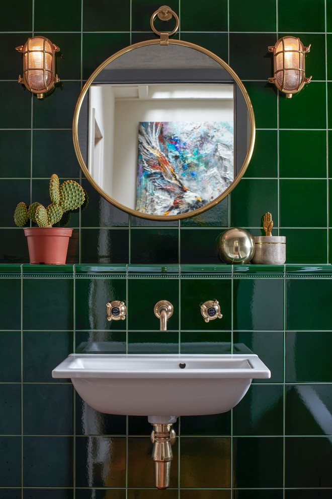 Design ideas for an eclectic bathroom in London.