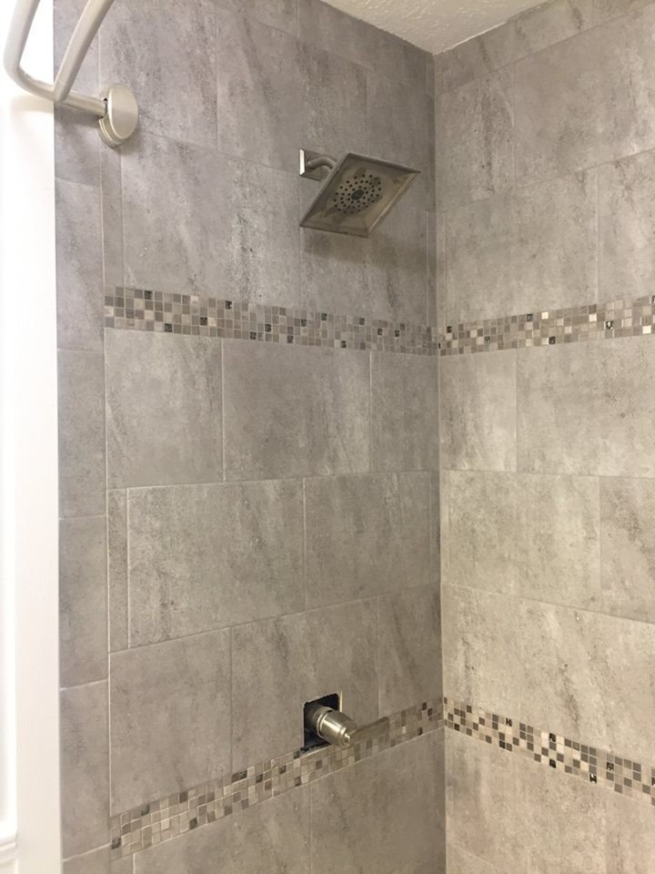 Bathroom - mid-sized transitional gray tile and porcelain tile porcelain tile and gray floor bathroom idea in Other with an undermount sink, gray walls, recessed-panel cabinets and white cabinets