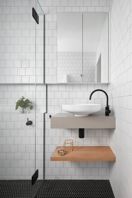 Yarraville Home How To Maximise Space In A Small Ensuite Scandinavian Bathroom Melbourne By Smarterbathrooms Houzz Au