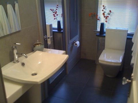 World-inspired bathroom in Bridgeport.