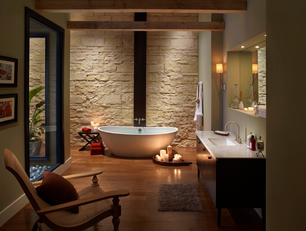 Inspiration for a world-inspired bathroom in San Diego.