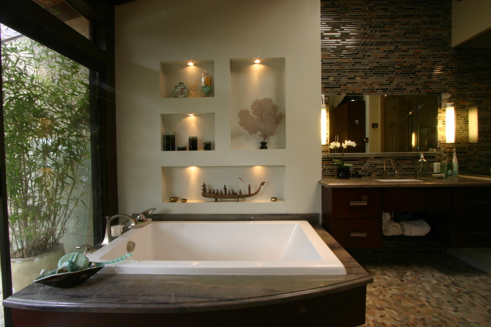 zen master - Asian - Bathroom - Los Angeles - by South Bay Design ...