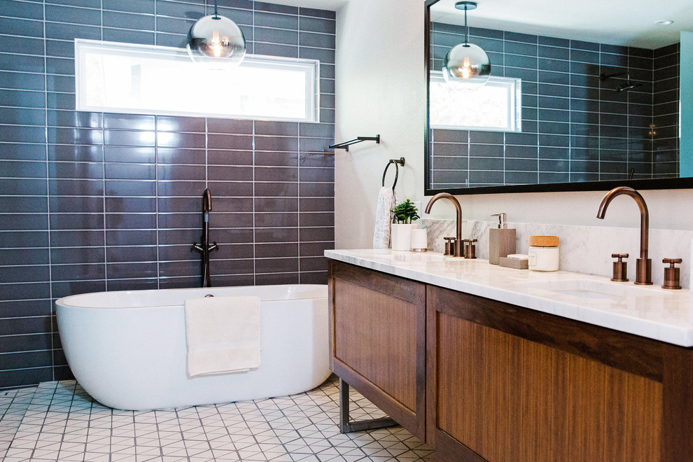 Zilker Bachelor Pad Contemporary Bathroom Austin by Skelly