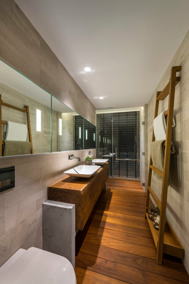 Bathroom - tropical bathroom idea in Singapore