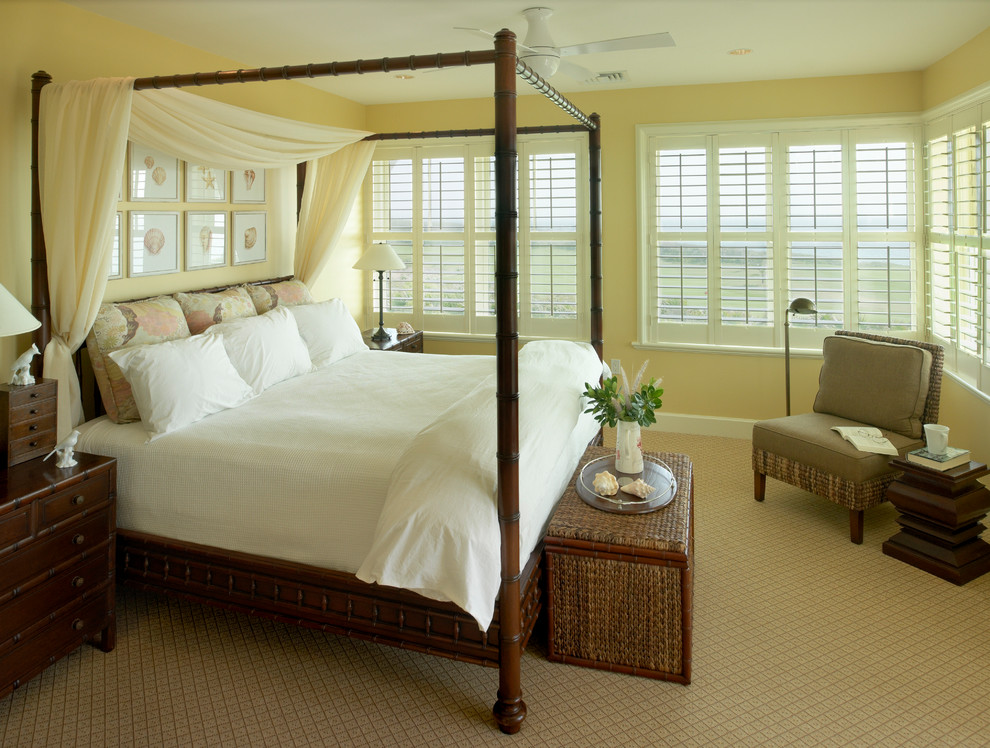 Example of an island style bedroom design in Boston