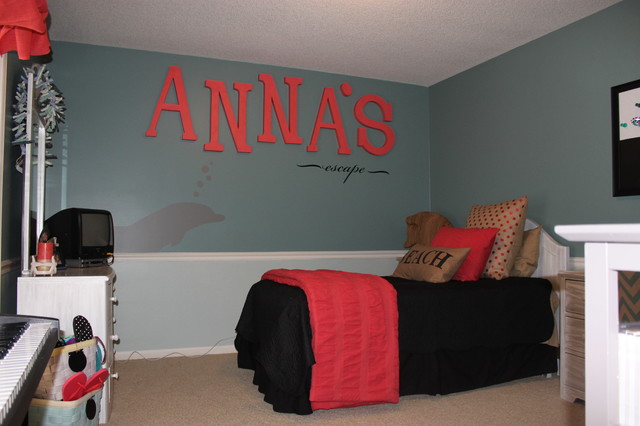 11 Year Old Girls Bedroom Project Coastal Bedroom Kansas City By Pezzo Bello Interiors Houzz