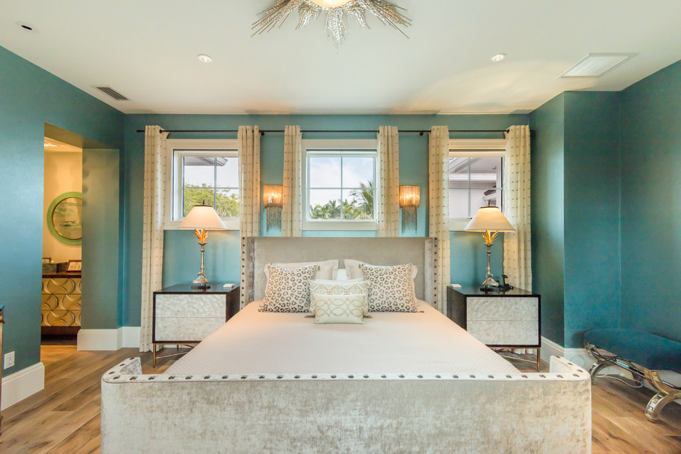 World-inspired bedroom in Miami.
