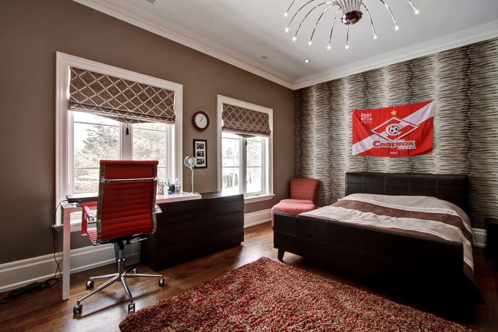 Example of a trendy bedroom design in Toronto