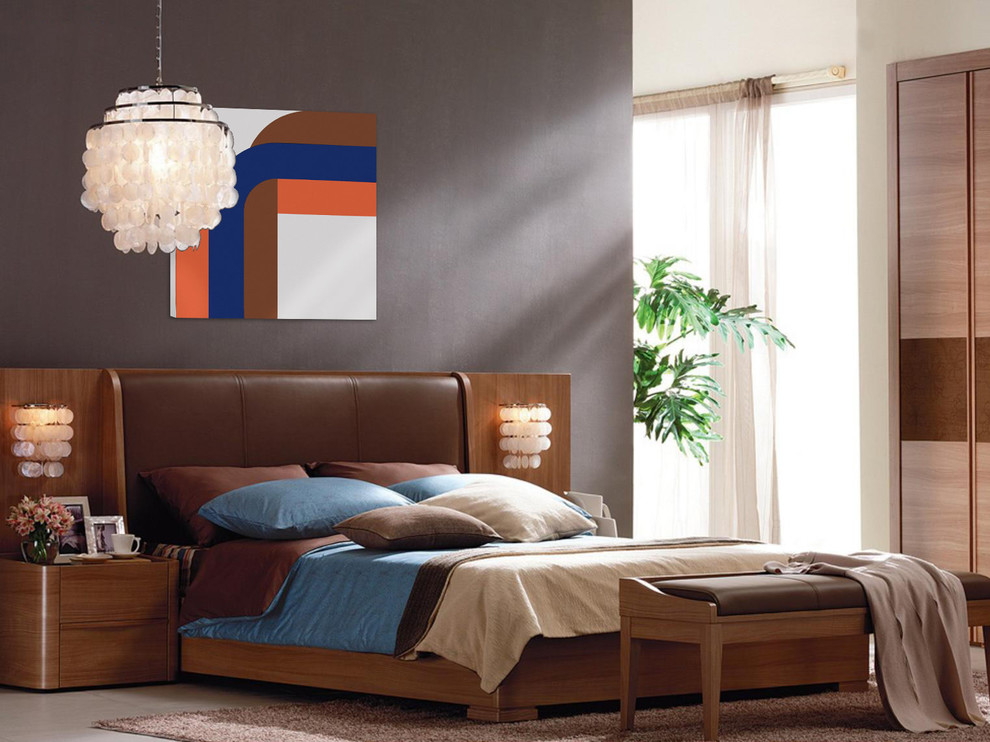 Bedroom - mid-century modern bedroom idea in San Francisco