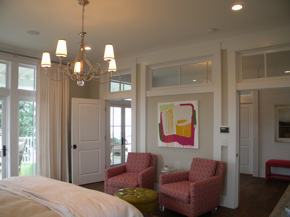 Example of a transitional bedroom design in Charleston