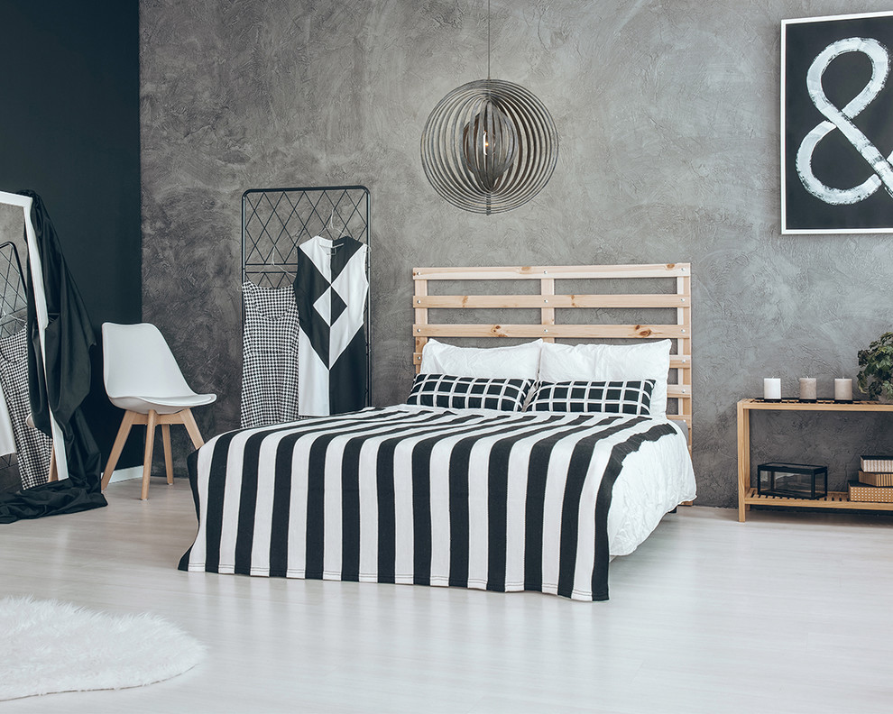 Design ideas for a medium sized scandinavian bedroom in Toronto.