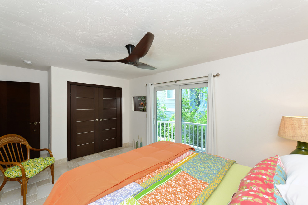 Bedroom - mediterranean bedroom idea in Tampa