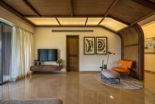 219 Boat Club Asian Bedroom Pune by studio HINGE Houzz